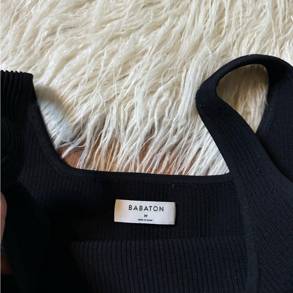 Babaton Aritzia Ribbed Crop Tank Black - Picture 2 of 4